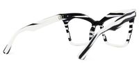 Berton - Square Black/White Eyeglasses | Vooglam Side View