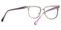 Abrina - Square Purple Two-tone Eyeglasses | Vooglam Side View