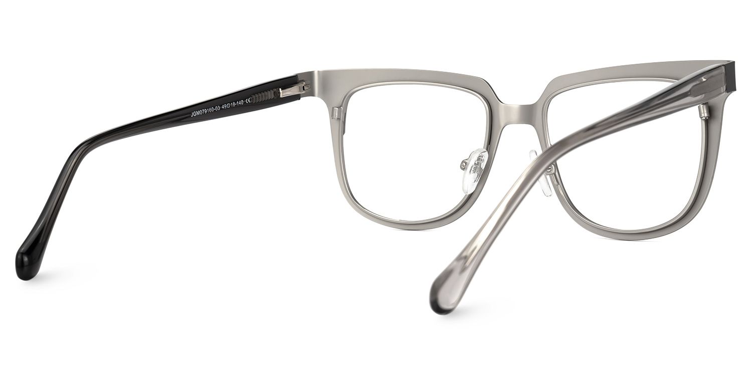 Abrina - Square Black Two-tone Eyeglasses | Vooglam Side View