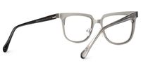 Abrina - Square Black Two-tone Eyeglasses | Vooglam Side View