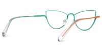 Acco - Cat Eye Orange/Green Eyeglasses | Vooglam Side View
