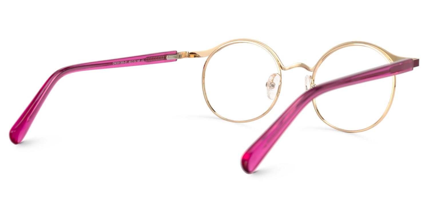 Aceline - Browline Purple Eyeglasses | Vooglam Side View
