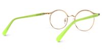 Aceline - Browline Green Eyeglasses | Vooglam Side View