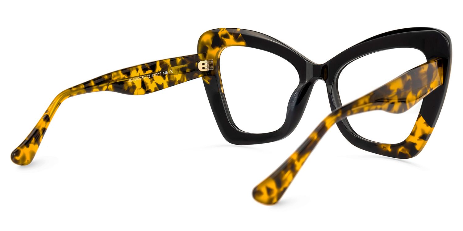 Aceso - Butterfly Black/Tortoise Eyeglasses | Vooglam Side View