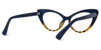 Achaia - Cat Eye Blue/Tortoise Eyeglasses | Vooglam Side View