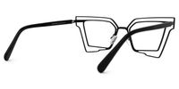 Achava - Geometric Black Eyeglasses | Vooglam Side View
