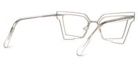 Achava - Geometric Silver Eyeglasses | Vooglam Side View