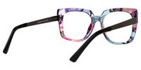Abeni - Square Purple/Floral Eyeglasses | Vooglam Side View