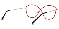 Iliana - Butterfly Red Eyeglasses | Vooglam Side View