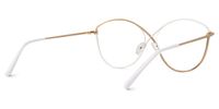 Iliana - Butterfly White/Gold Eyeglasses | Vooglam Side View
