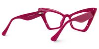 Adalet - Cat Eye Red Eyeglasses | Vooglam Side View