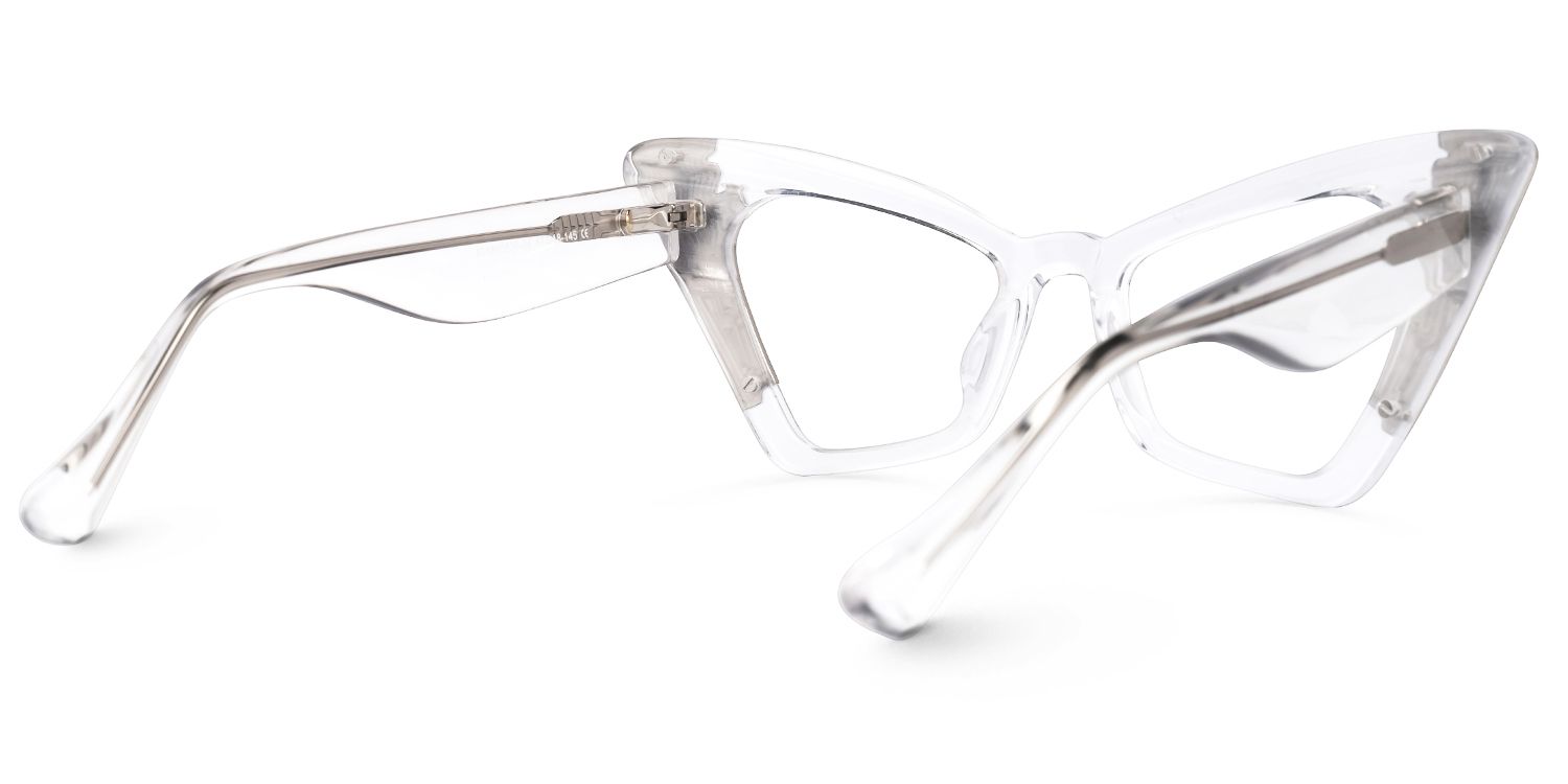Adalet - Cat Eye Crystal Eyeglasses | Vooglam Side View