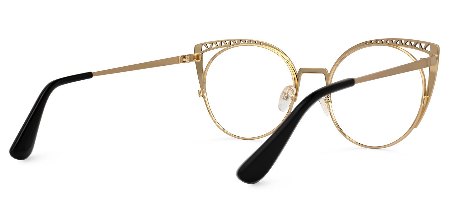 Adamina - Cat Eye Black Eyeglasses | Vooglam Side View