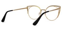 Adamina - Cat Eye Black Eyeglasses | Vooglam Side View
