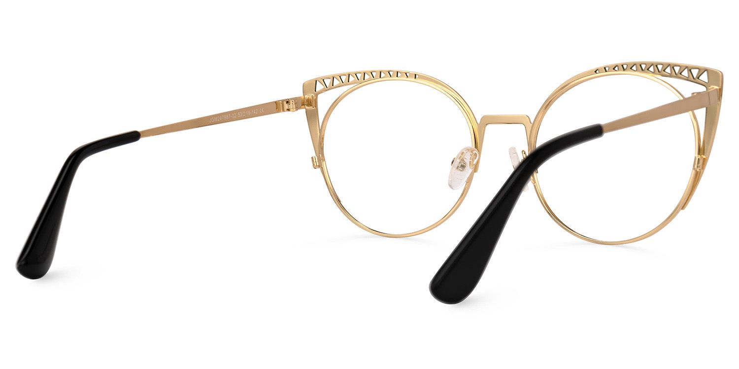 Adamina - Cat Eye Green Eyeglasses | Vooglam Side View