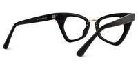 Adamma - Cat Eye Black Eyeglasses | Vooglam Side View