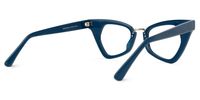 Adamma - Cat Eye Blue Eyeglasses | Vooglam Side View