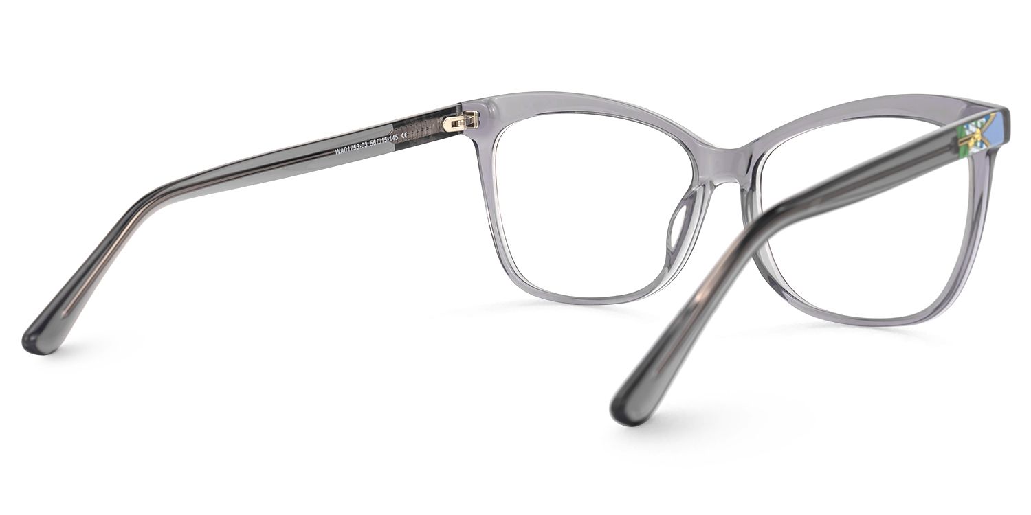 Alfven - Butterfly Grey Eyeglasses | Vooglam.com Side View