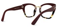 Paulina - Square Wine/Red Eyeglasses │Vooglam Side View