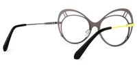 Abiyram - Cat Eye Grey/Yellow Eyeglasses | Vooglam Side View