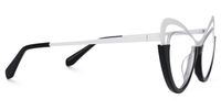 Adeja - Cat Eye White/Black Eyeglasses | Vooglam 