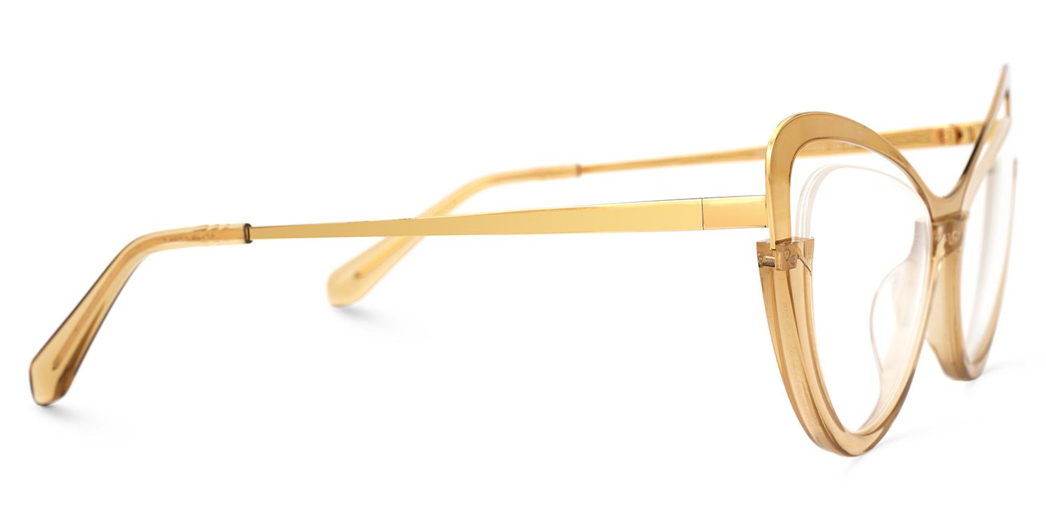 Adeja - Cat Eye Yellow Eyeglasses | Vooglam 4