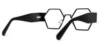 Lizzy - Geometric Black Eyeglasses | Vooglam Side View