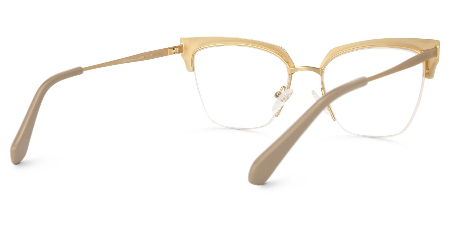 Adelheid - Browline Brown Eyeglasses | Vooglam Side View