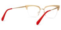 Adelheid - Browline Red Eyeglasses | Vooglam Side View