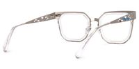 Adelia - Geometric Crystal Eyeglasses | Vooglam Side View