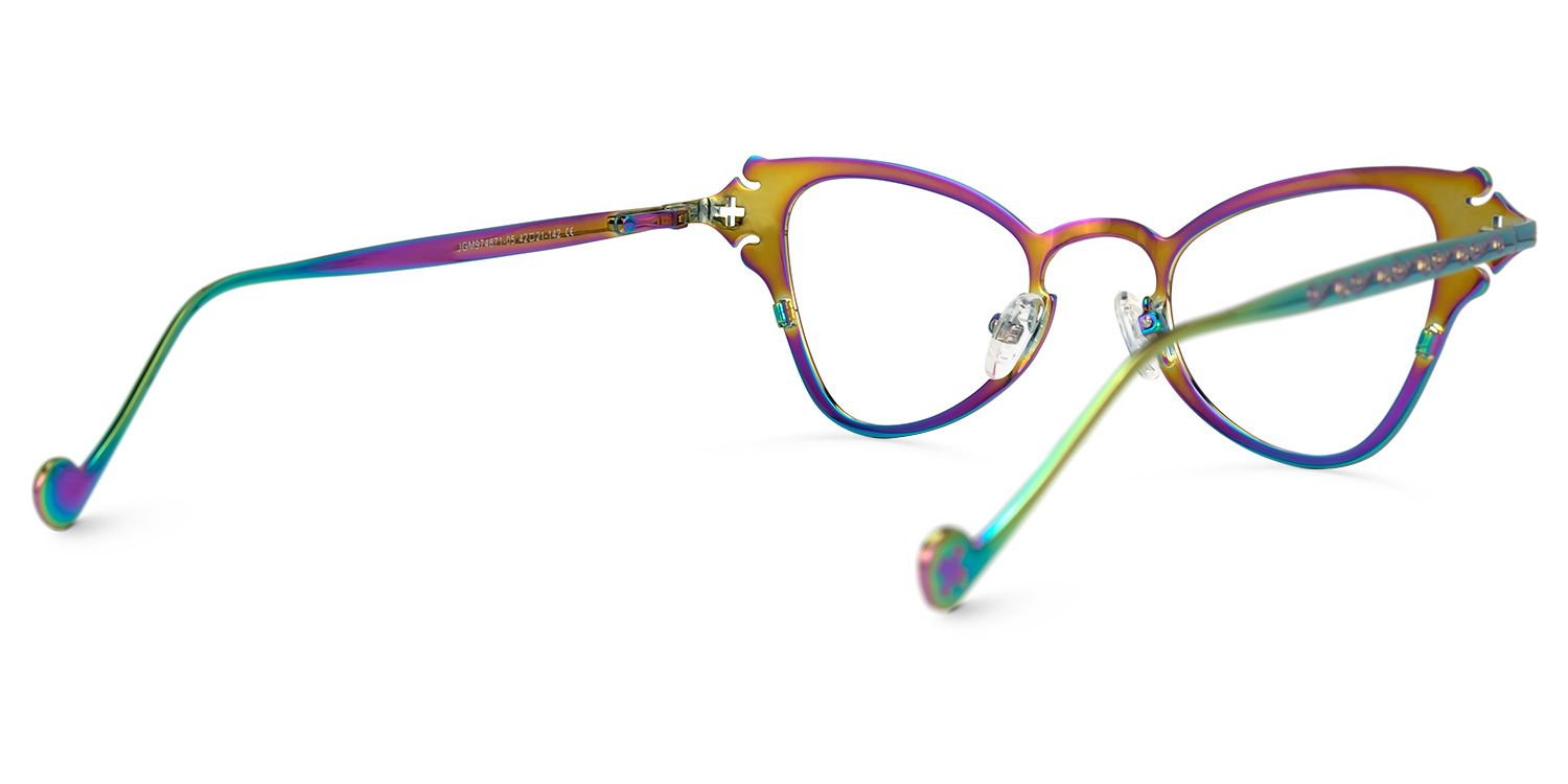 Chuchin - Cat Eye Purple Eyeglasses | Vooglam Side View