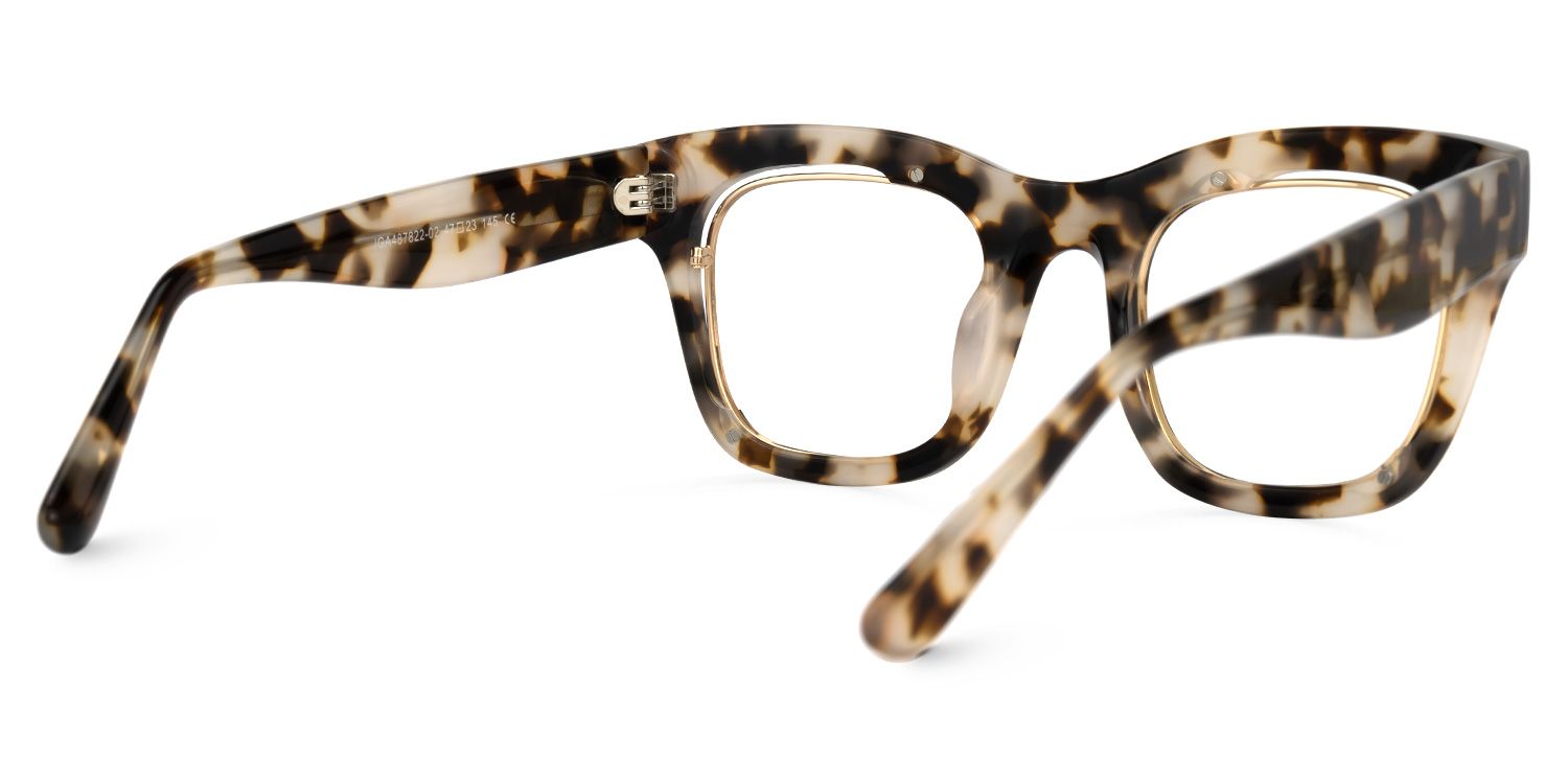Adeben - Rectangle Tortoise Eyeglasses | Vooglam Side View