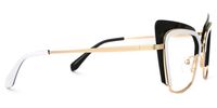 Adeline - Cat Eye Black/White Eyeglasses | Vooglam 