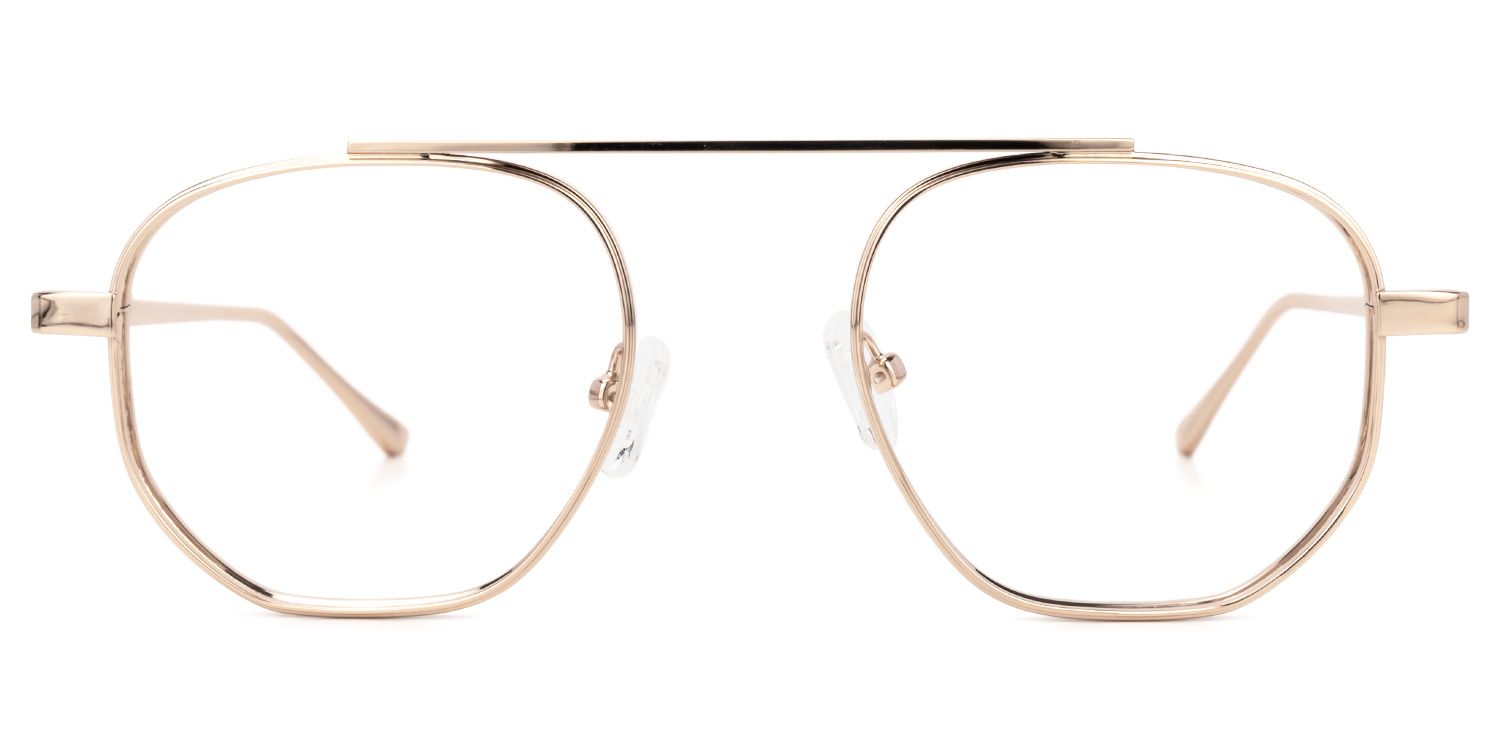 Aviator Gold Eyeglasses | Vooglam.com Angle View