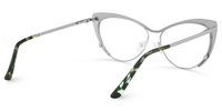 Sexy Dark/Green Cat Eye Glasses▕ Vooglam.com Side View