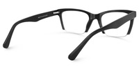 Delia - Half-rim Rectangle Black Eyeglasses | Vooglam Side View