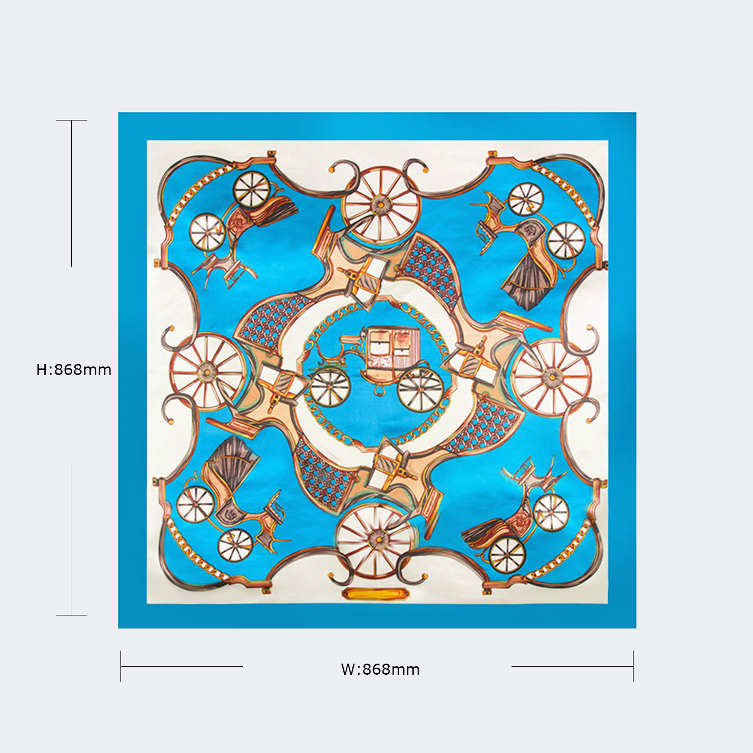 Luxurious Carriage Print Scarf by Vooglam.com - Product View 4