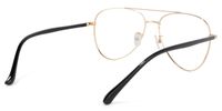 Hamza - Aviator Gold Eyeglasses | Vooglam Side View
