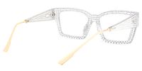 Rectangle Crystal Eyeglasses | Vooglam.com Side View