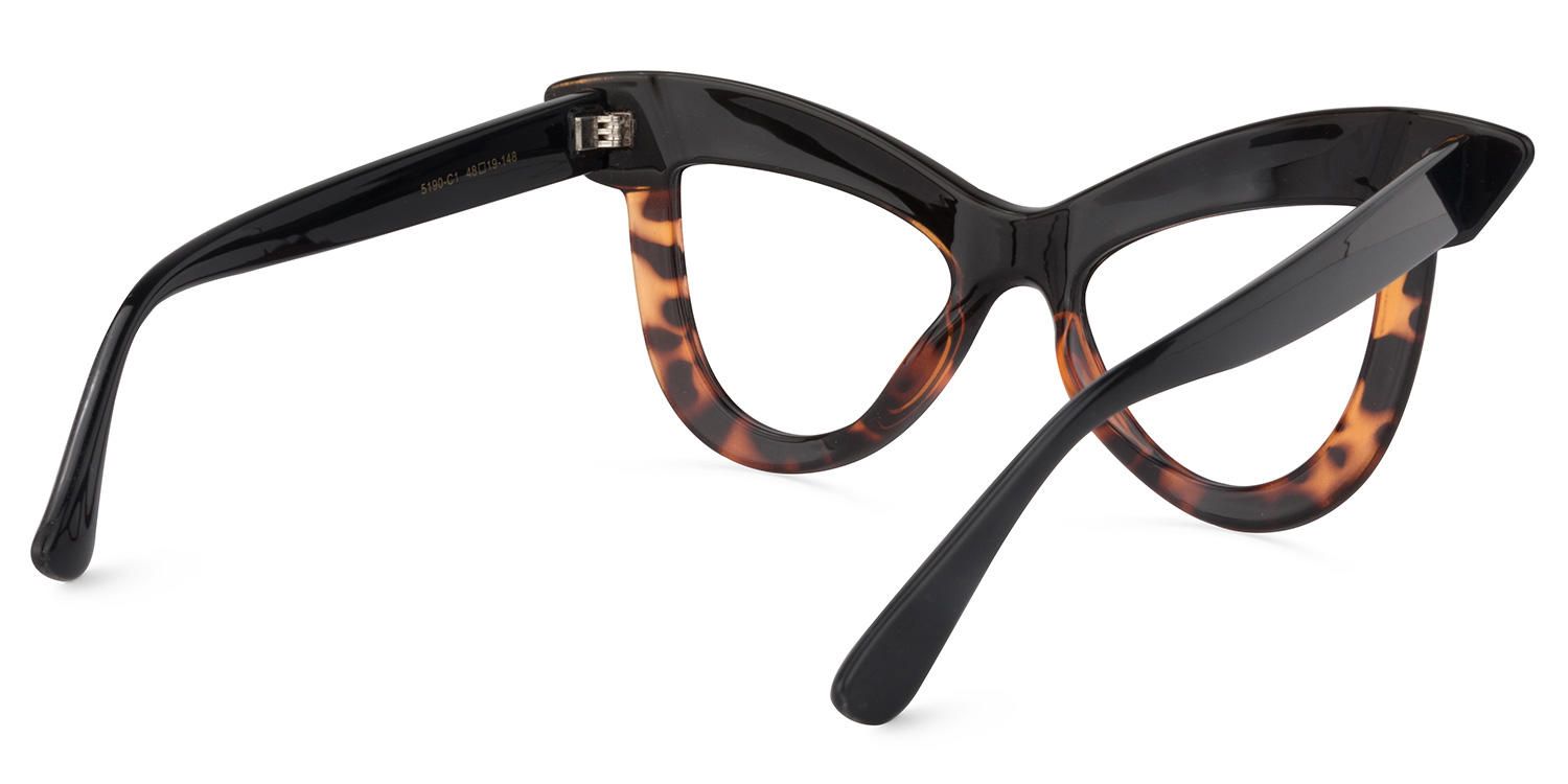 Cat Eye Tortoise Eyeglasses | Vooglam.com Side View