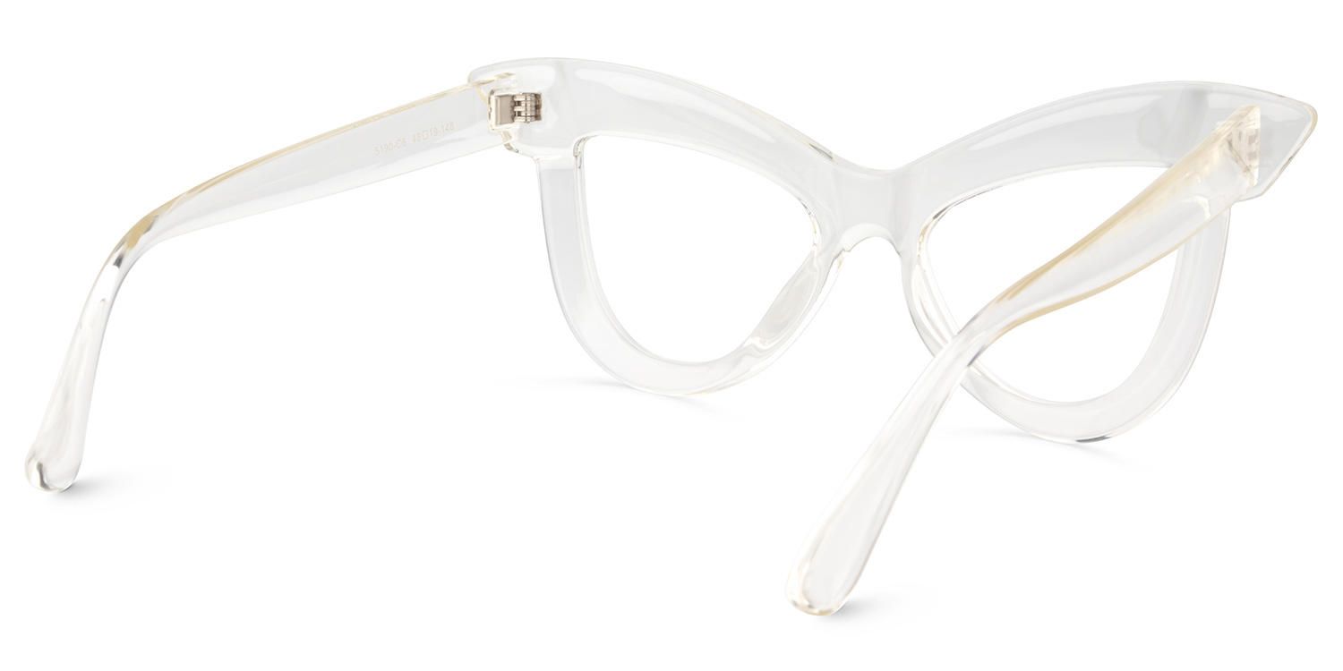 Cat Eye Crystal Eyeglasses | Vooglam.com Side View