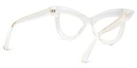 Cat Eye Crystal Eyeglasses | Vooglam.com Side View