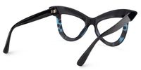 Cat Eye Blue/Tortoise Eyeglasses | Vooglam.com Side View