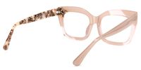 Terrie - Square Pink Eyeglasses | Vooglam Side View