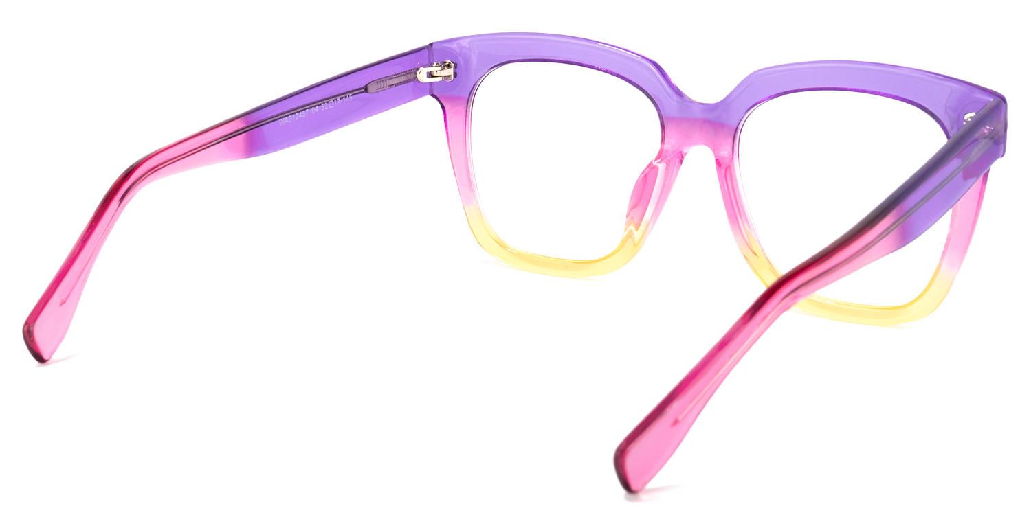 Square Colorful Eyeglasses | Vooglam.com Side View