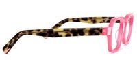 Rectangle Pink Eyeglasses | Vooglam.com 