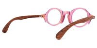Shelley - Round Pink Eyeglasses | Vooglam Side View