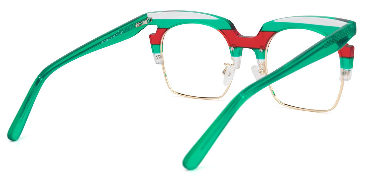 Browline Green Eyeglasses ▏Vooglam Optical Eyeglasses Side View