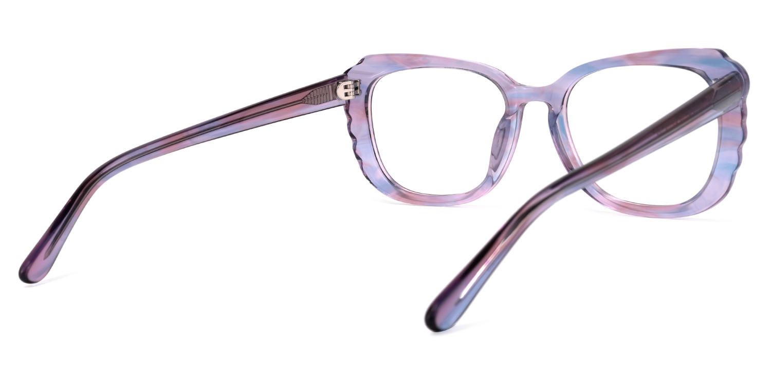 Cathi - Rectangle Purple Eyeglasses product detail 3