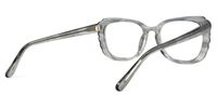 Rectangle Grey Eyeglasses | Vooglam.com Side View